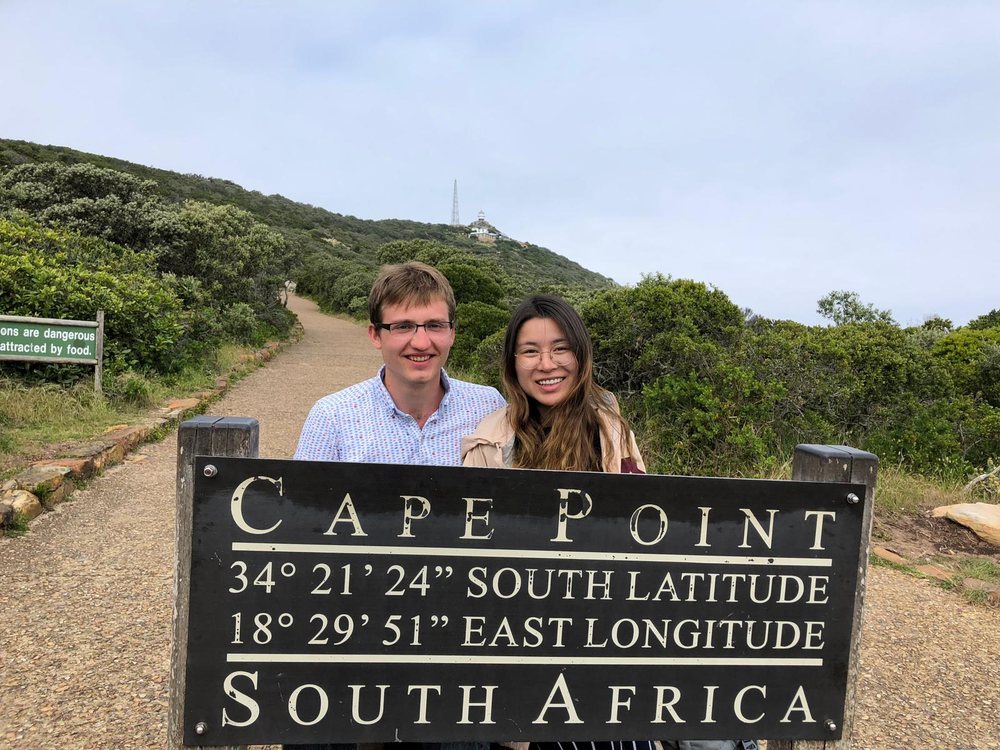 Sharon and Tomasz at Cape Point, South Africa